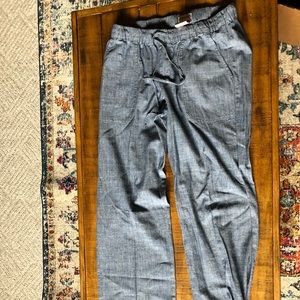 Denim stretch wide leg pant